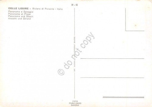 Cartolina Celle Ligure panorama spiaggia ferrovia (Savona) | Immagine Gallery 2