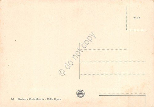 Cartolina Celle Ligure Piani Bagni Lido spiaggia animata anni '50