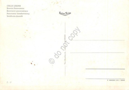 Cartolina Celle Ligure scorcio panoramico dall'alto (Savona) | Immagine Gallery 2