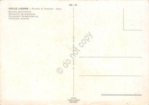 Cartolina Celle Ligure Scorcio Panoramico (Savona)