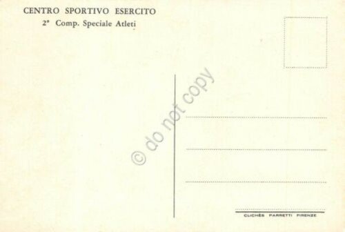 Cartolina Centro Sportivo Esercito 2° Compagnia Speciale Atleti Napoli