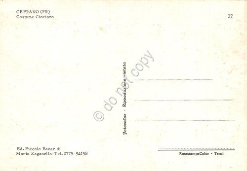 Cartolina Ceprano case e costumi tradizionali animata bambina | Immagine Gallery 2
