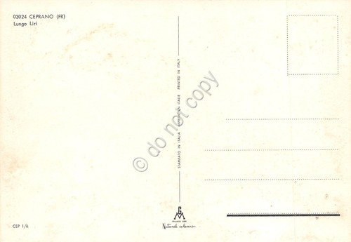 Cartolina Ceprano lungo Liri case auto bar