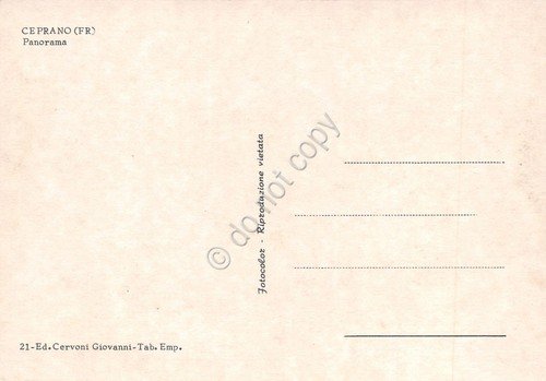 Cartolina Ceprano Panorama paese strada case | Immagine Gallery 2