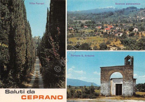Cartolina Ceprano vedute varie Villa Ferrari Portone S. Arduino anni … | Immagine principale