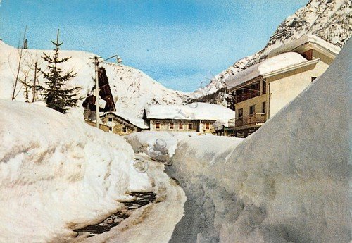 Cartolina Ceresole Reale panorama invernale 1983 | Immagine principale