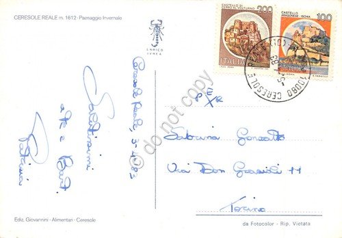 Cartolina Ceresole Reale panorama invernale 1983 | Immagine Gallery 2