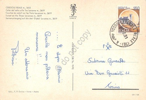 Cartolina Ceresole Reale Tre Levanne 1981 (Torino) | Immagine Gallery 2