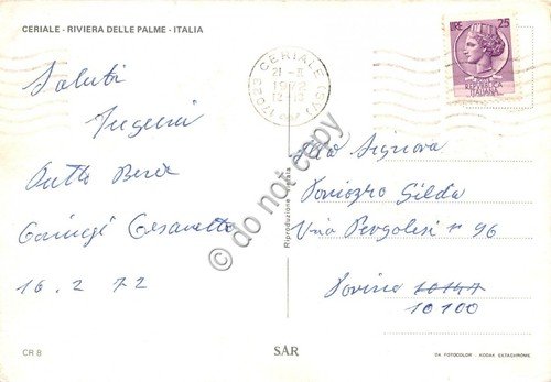 Cartolina Ceriale vedutine 1972 (Savona) | Immagine Gallery 2