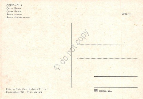 Cartolina Cerignola Corso Roma notturno anni '80 | Immagine Gallery 2