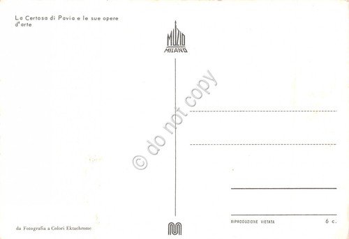 Cartolina Certosa di Pavia 6 vedute | Immagine Gallery 2