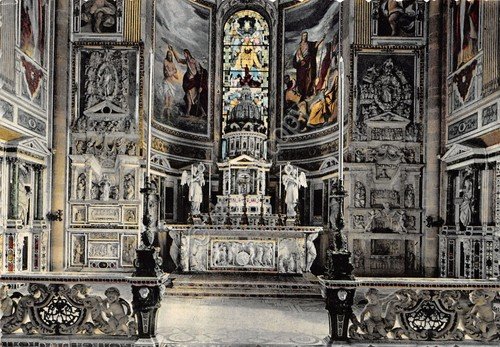 Cartolina Certosa di Pavia Altare Maggiore