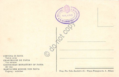 Cartolina Certosa di Pavia Vista aerea | Immagine Gallery 2