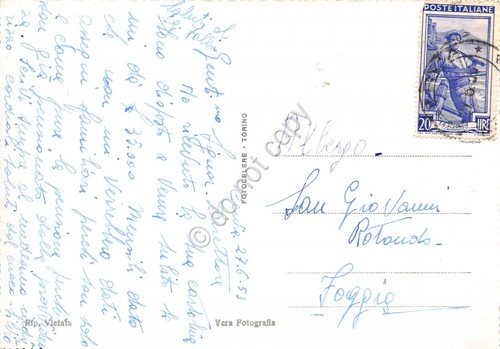 Cartolina Cervia spiaggia stabilimenti 1953 | Immagine Gallery 2