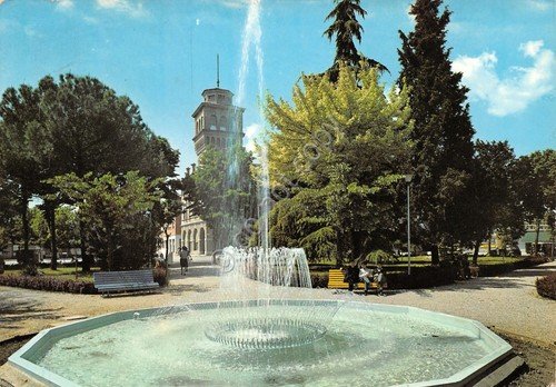 Cartolina Cervignano del Friuli Giardino Pubblico 1965