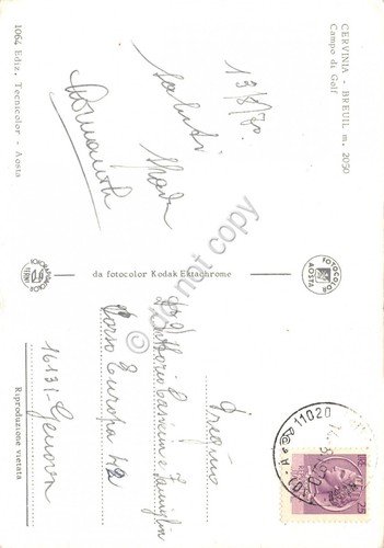 Cartolina Cervinia Breuil Campo da golf animata 1970 | Immagine Gallery 2