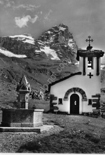 Cartolina Cervinia Breuil Cappelletta San Bernardo 1961