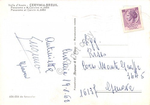 Cartolina Cervinia Breuil panorama e Monte Cervino 1968 (Aosta) | Immagine Gallery 2