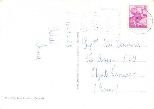 Cartolina Cervinia Vedutine 1963 | Immagine Gallery 2