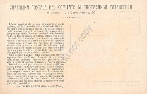 Cartolina Cesare Battisti cartolina Comitato propaganda patriottica