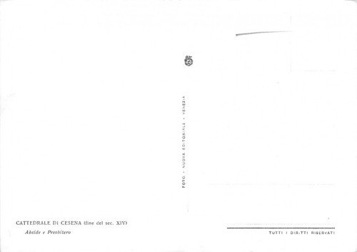 Cartolina Cesena Cattedrale Abside e Presbitero