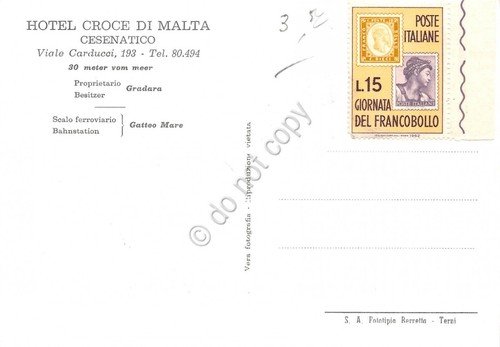 Cartolina Cesenatico Hotel Croce di Malta