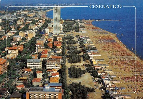Cartolina Cesenatico panorama aereo 1989 (Forl?)