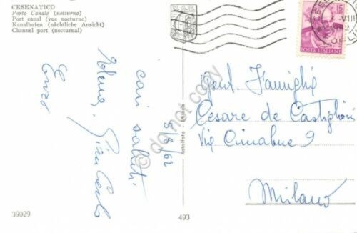 Cartolina Cesenatico Porto Canale Notturno 1962 | Immagine Gallery 2