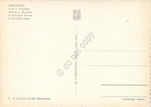 Cartolina Cesenatico Viale Garibaldi animata (Rimini)