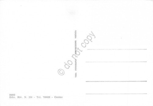 Cartolina Cesino vedute chiesa interno