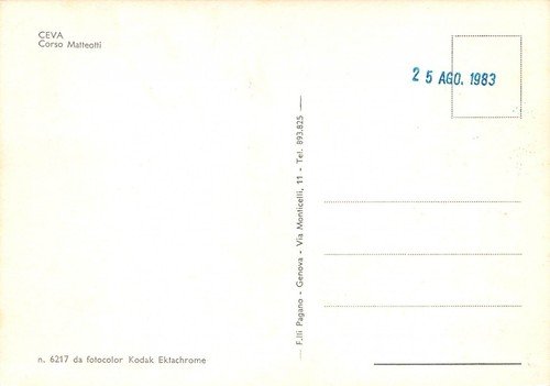 Cartolina Ceva Corso Matteotti