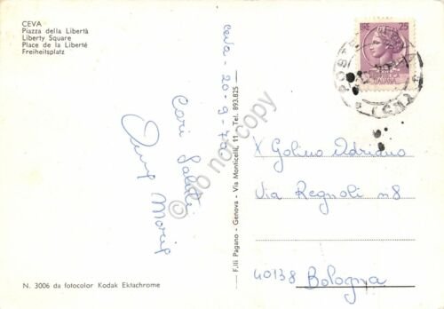 Cartolina Ceva Piazza Libert 1970