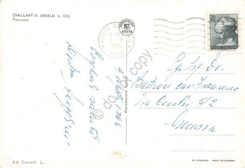 Cartolina Challant St. Anselm Panorama 1966 | Immagine Gallery 2