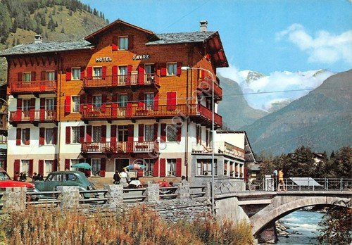Cartolina Champoluc Albergo Favre Ed. Brunner | Immagine principale