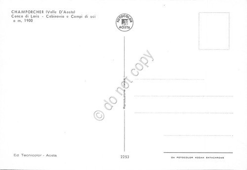 Cartolina Champorcher Conca di Laris Cabinovia e campi da sci … | Immagine Gallery 2
