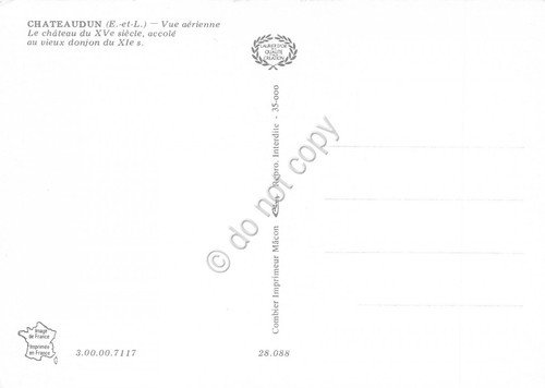 Cartolina Chateaudun vue aerienne
