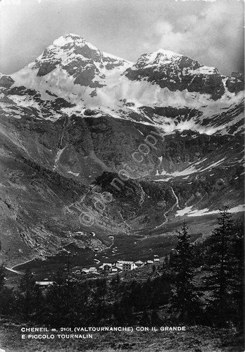 Cartolina Cheneil panorama case con Grande e Piccolo Tournalin ED … | Immagine principale