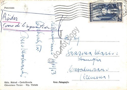 Cartolina Chianciano Terme Panorama 1953 (Siena) | Immagine Gallery 2