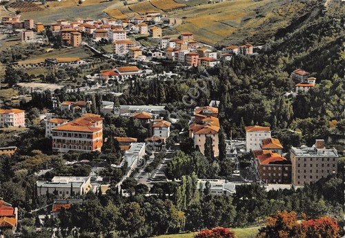 Cartolina Chianciano Terme panorama città case 1957 | Immagine principale