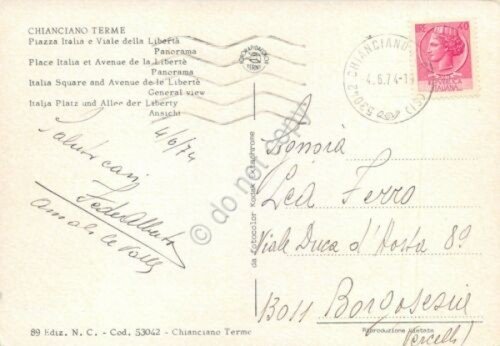 Cartolina Chianciano Terme Piazza Itakia Viale della Libertà Hotel Continentale | Immagine Gallery 2