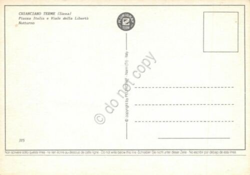 Cartolina Chianciano Terme Piazza Italia Viale Libertà notturno Teatro Garden | Immagine Gallery 2