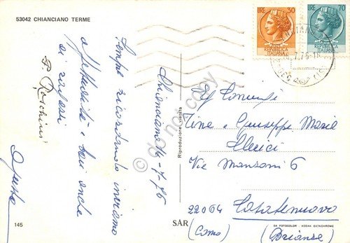 Cartolina Chianciano Terme vedute animata 1976 (Siena) | Immagine Gallery 2