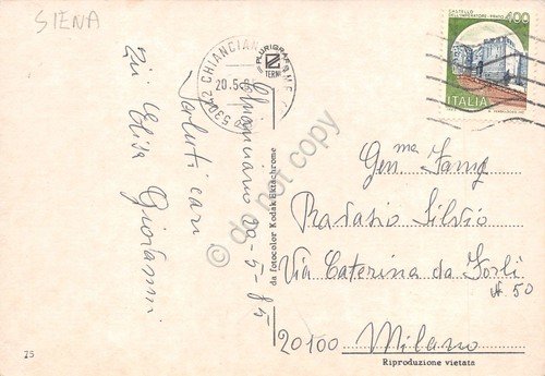Cartolina Chianciano Terme vedute varie terme città 1985 | Immagine Gallery 2