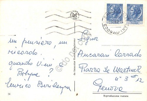 Cartolina Chiaravalle vedute varie paese 1989