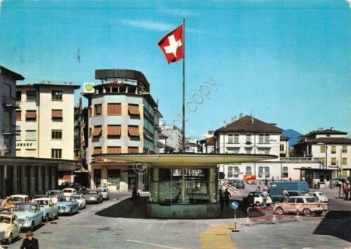 Cartolina Chiasso confine Italo Svizzero 1969