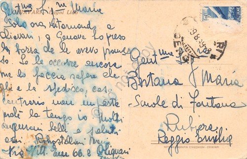 Cartolina Chiavari Bagni Lido animata 1949 | Immagine Gallery 2