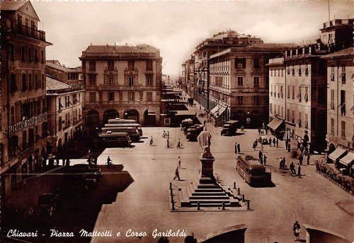 Cartolina Chiavari Corso Matteotti Corso Garibaldi animata Bus | Immagine principale