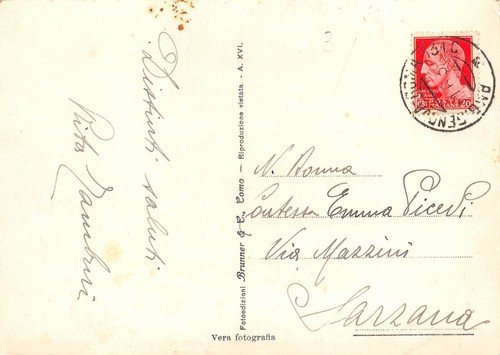 Cartolina Chiavari Entella Ed. Brunner