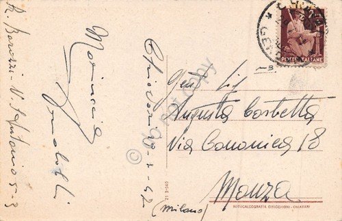 Cartolina Chiavari panorama 1942 (Genova)