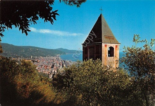 Cartolina Chiavari panorama da Madonna delle Grazie 1977